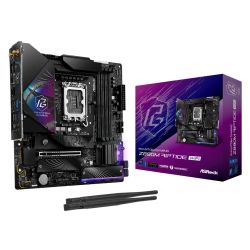 Asrock Z890M RIPTIDE WIFI, Intel Z890, 1851, Micro ATX, 4 DDR5, HDMI, DP, 2 TB4, Wi-Fi 6E, 2.5G LAN, RGB, 3x M.2 Asrock Z890M RIPTIDE WIFI, Intel Z890, 1851, Micro ATX, 4 DDR5, HDMI, DP, 2 TB4, Wi-Fi 6E, 2.5G LAN, RGB, 3x M.2